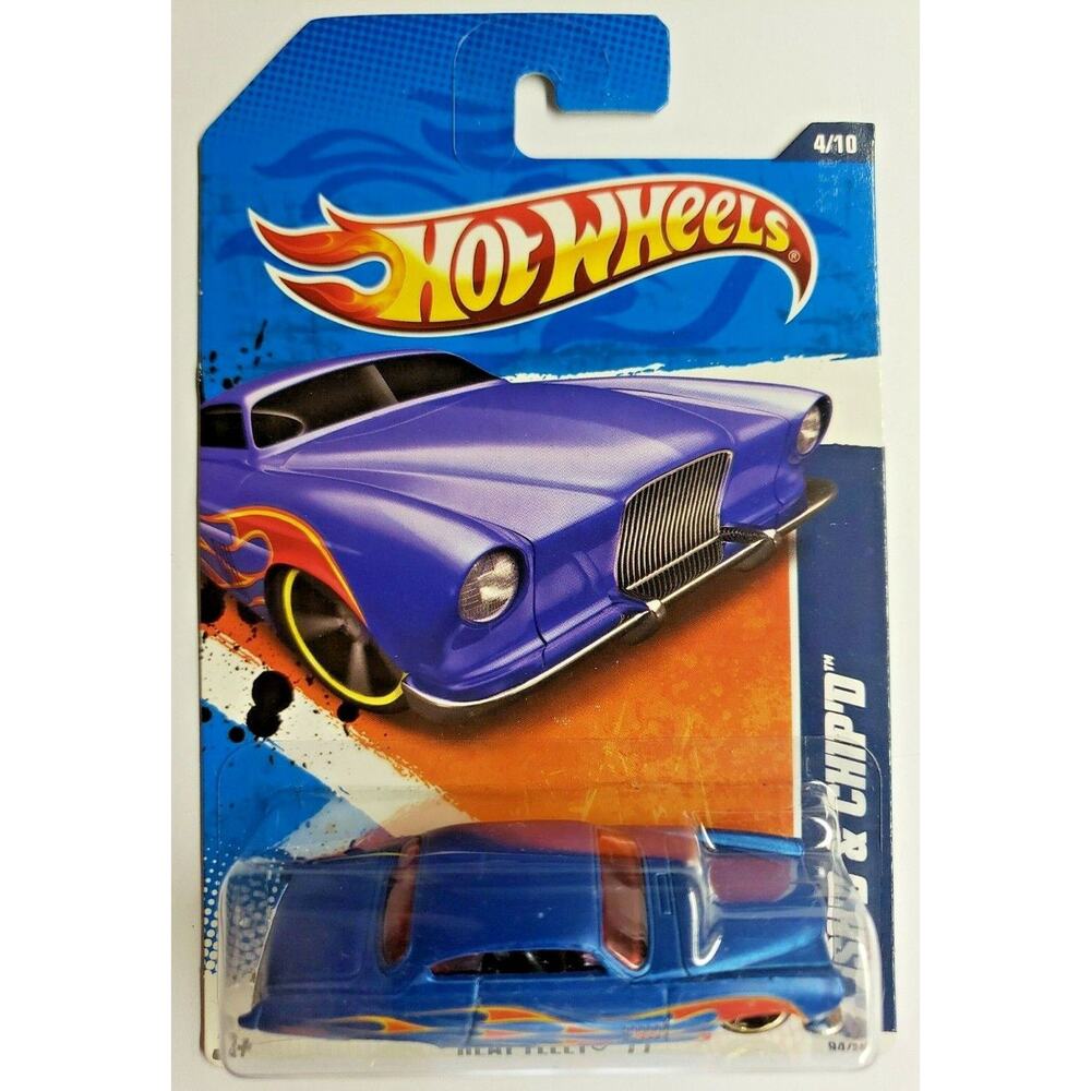 2010 Hot Wheels Fish'd & Chip'd #94 Heat Fleet Blue w/ Flames Jaguar‎ HW14